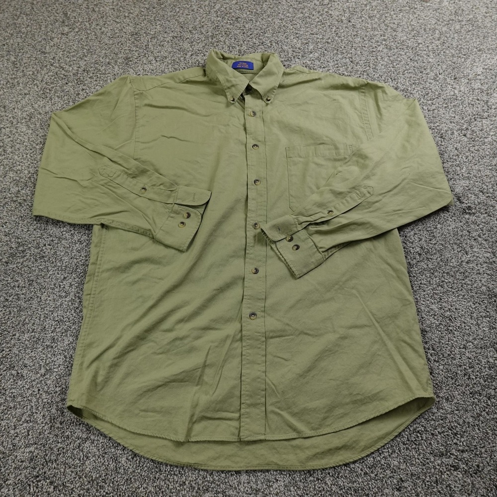 Pendleton Shirt Mens L Green Button Up Long Sleeve Casual‎ Outdoor Rodeo Hiking